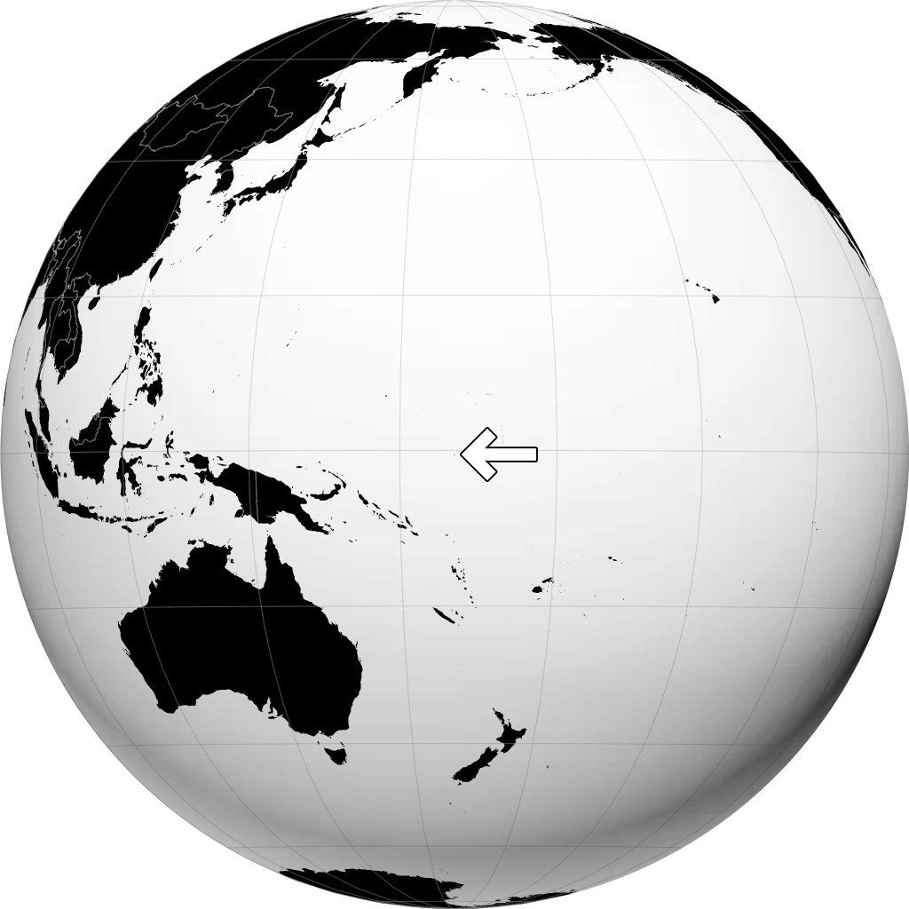 瑙鲁 在地球仪上