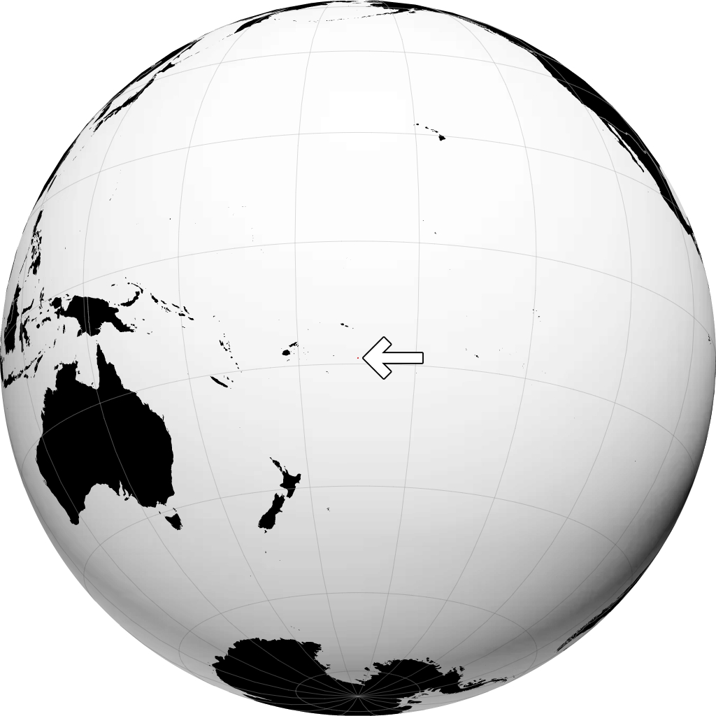 纽埃 在地球仪上