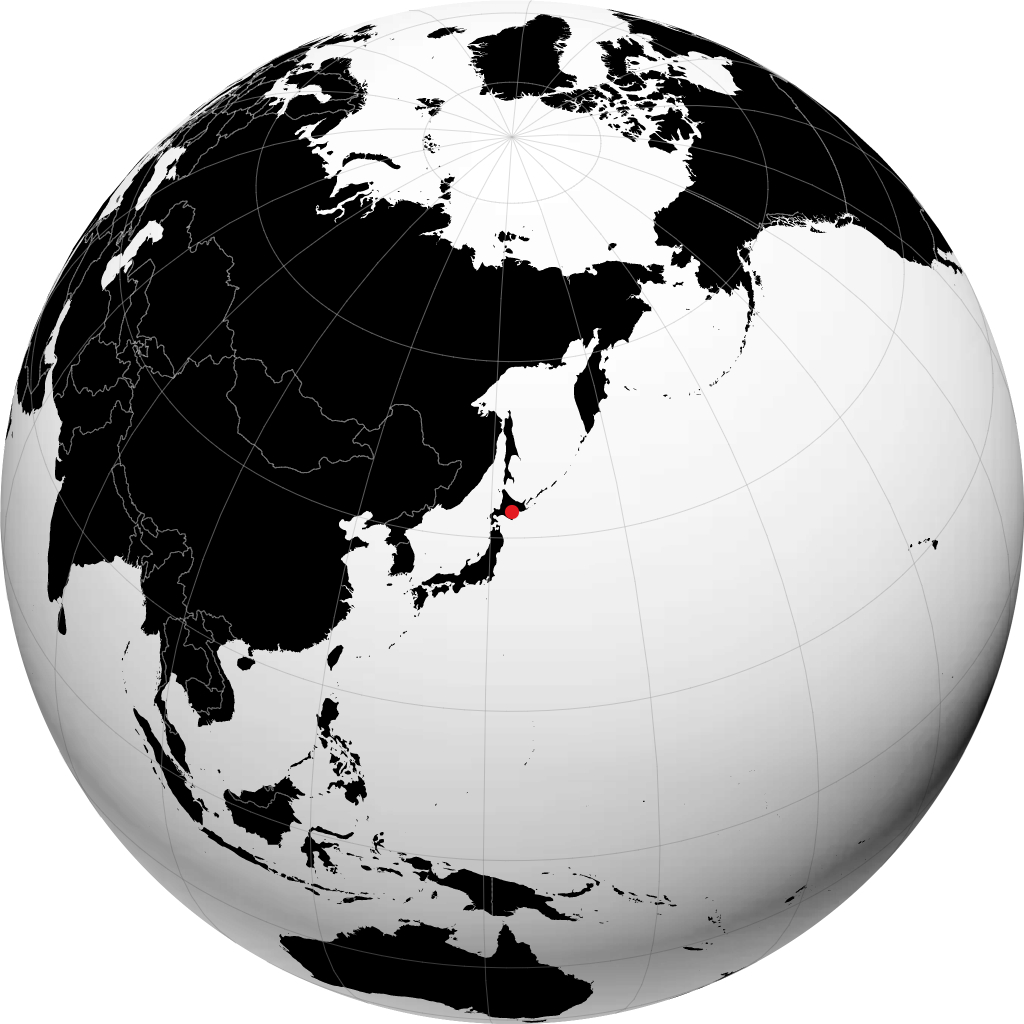 带广市 在地球仪上