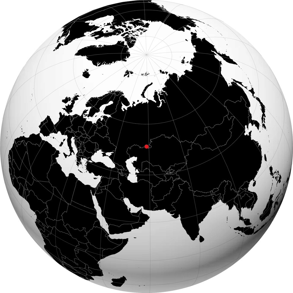 奥尔斯克 在地球仪上