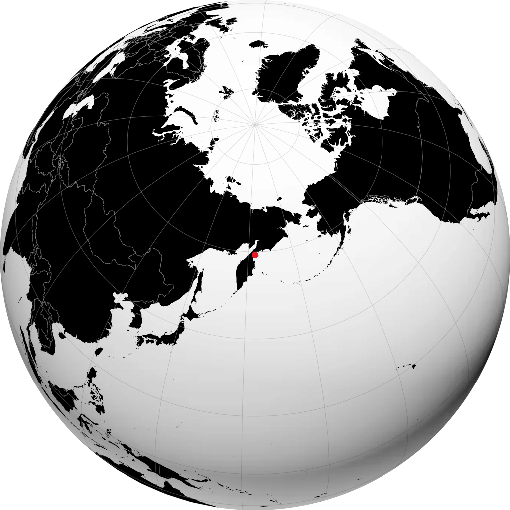 奥索拉 在地球仪上