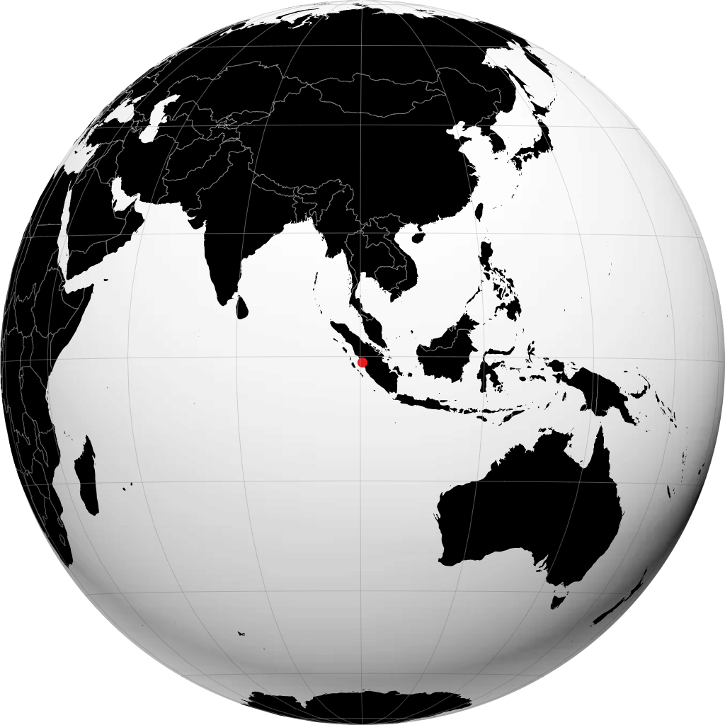 巴东 在地球仪上
