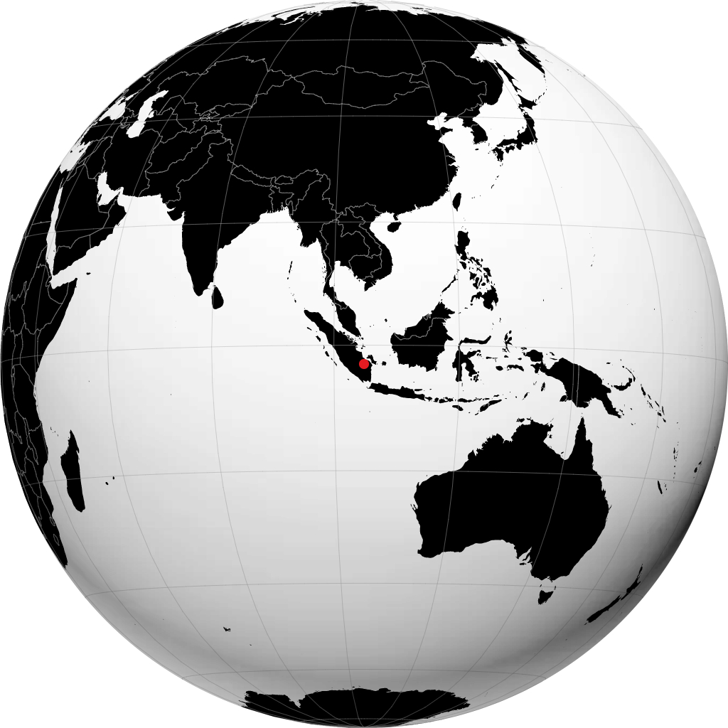 巨港 在地球仪上