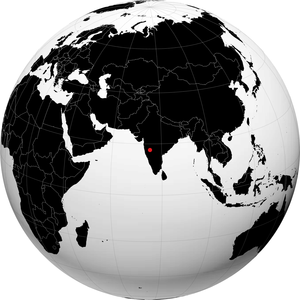 潘达尔普尔 在地球仪上