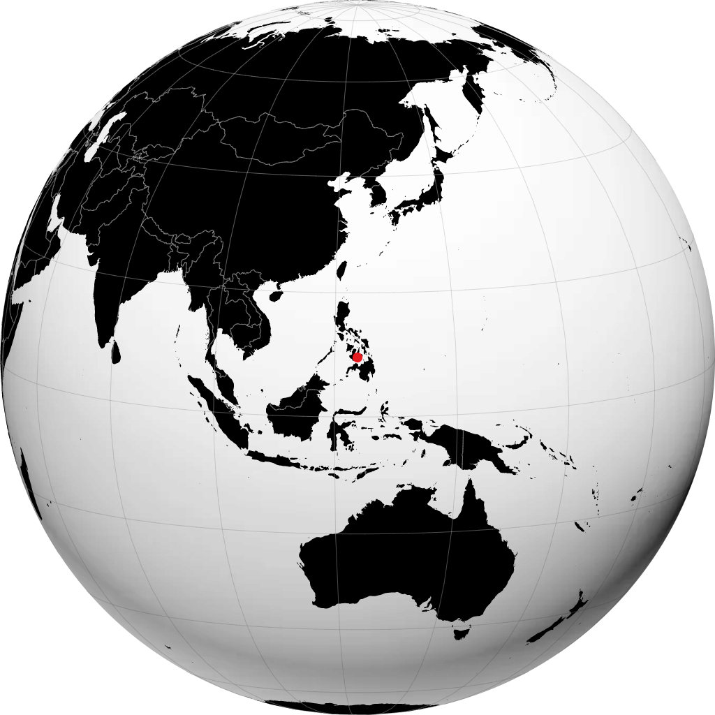 邦劳 在地球仪上