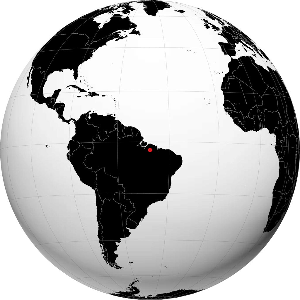 帕拉戈米纳斯 在地球仪上