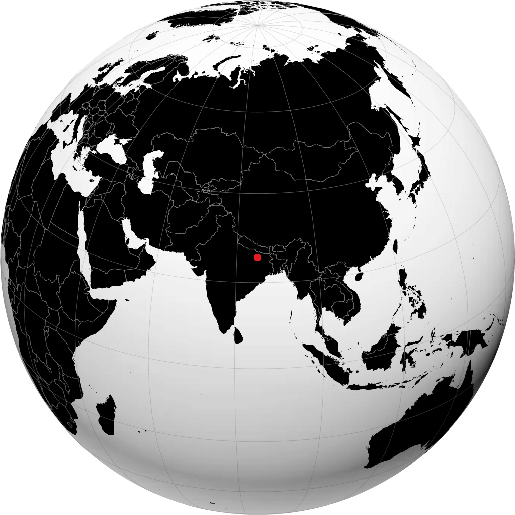 巴特那 在地球仪上