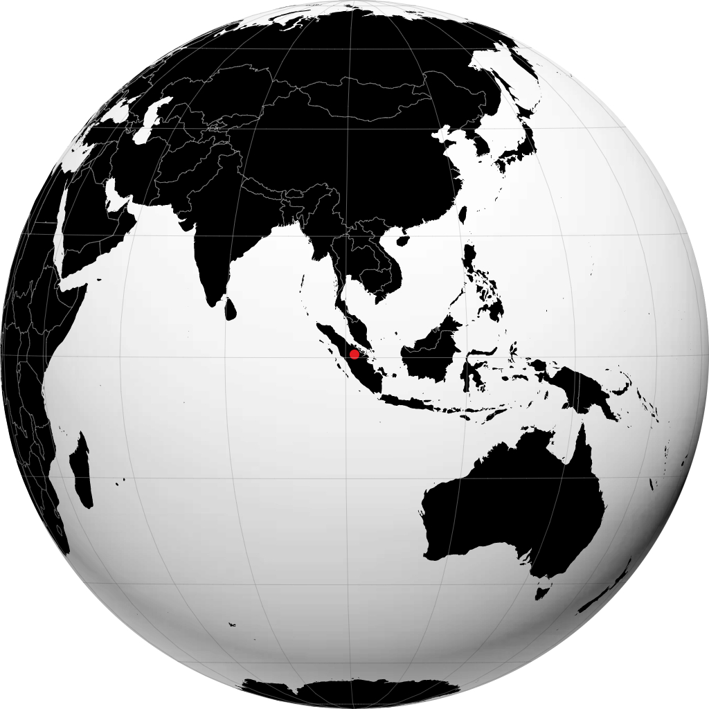 北干巴鲁 在地球仪上