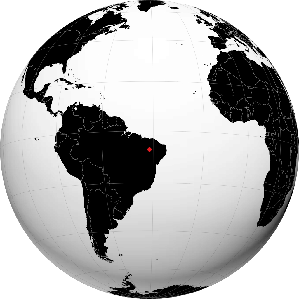 皮科斯 在地球仪上