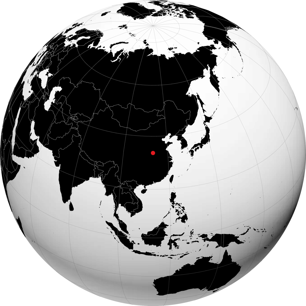 平顶山市 在地球仪上