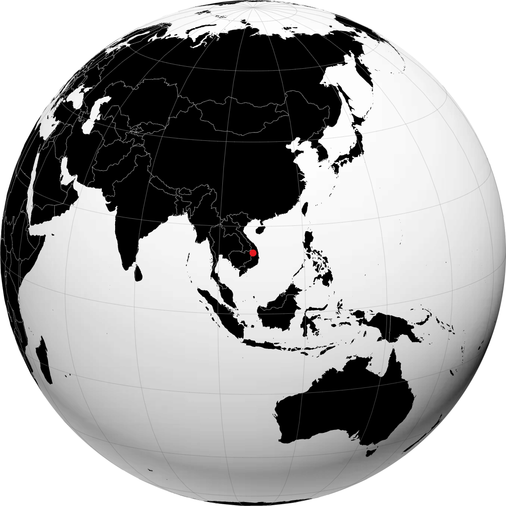 波来古 在地球仪上