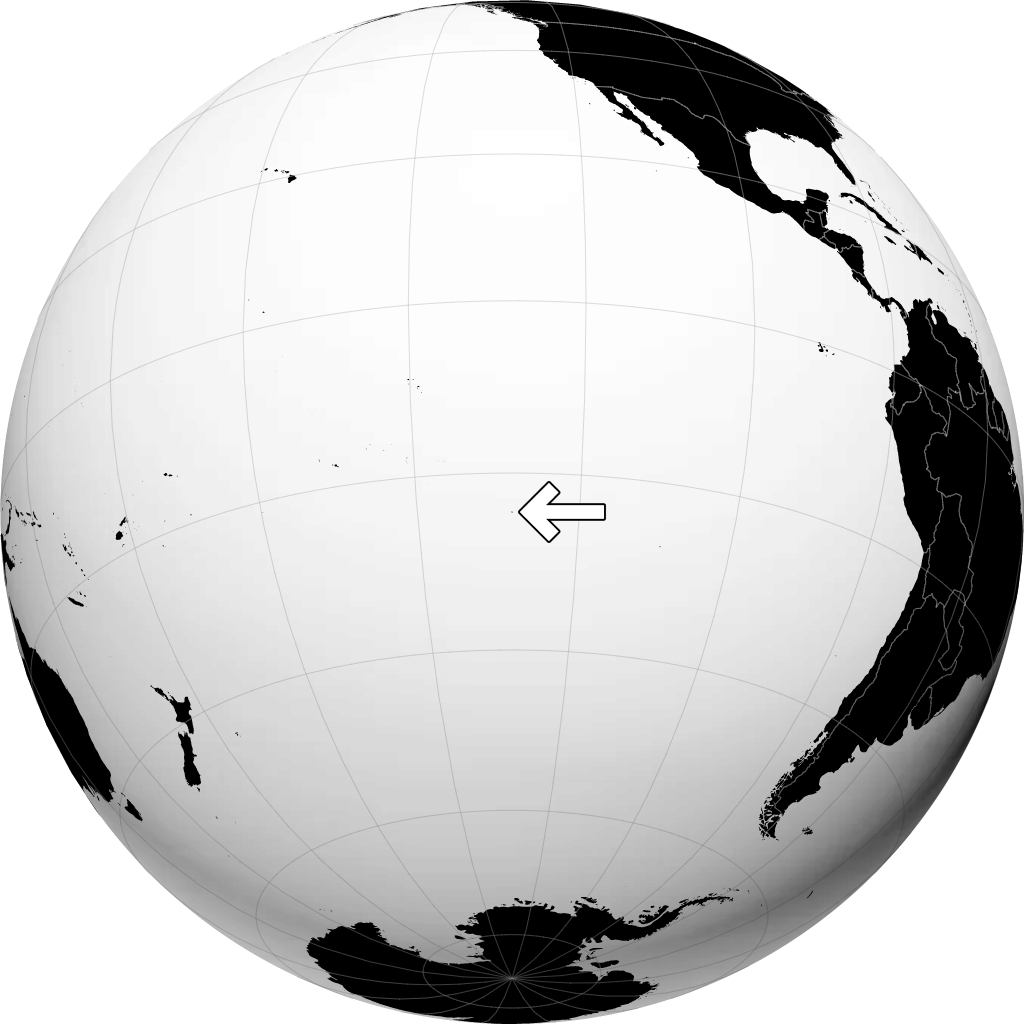 皮特凯恩群岛 在地球仪上