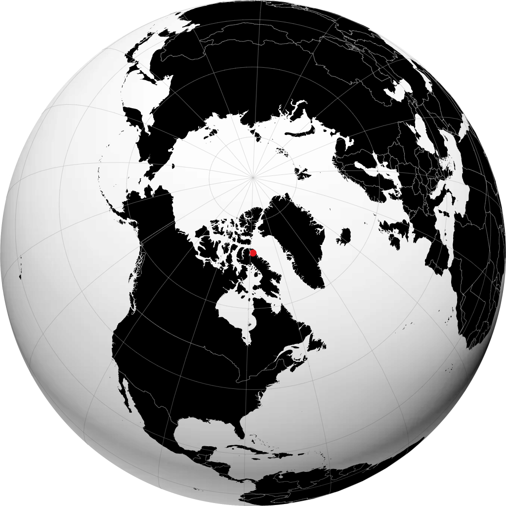 庞德湾 在地球仪上