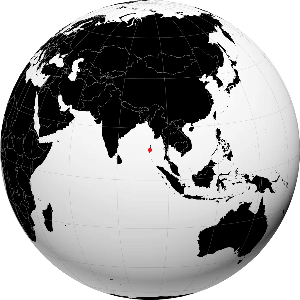 布莱尔港 在地球仪上