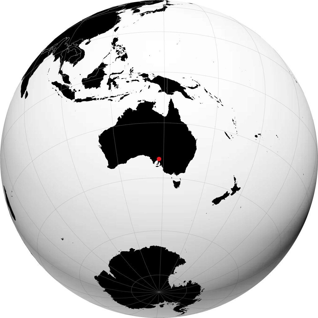 皮里港 在地球仪上