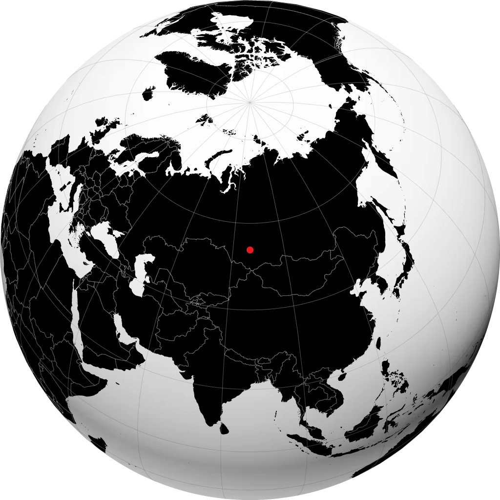 普罗科皮耶夫斯克 在地球仪上