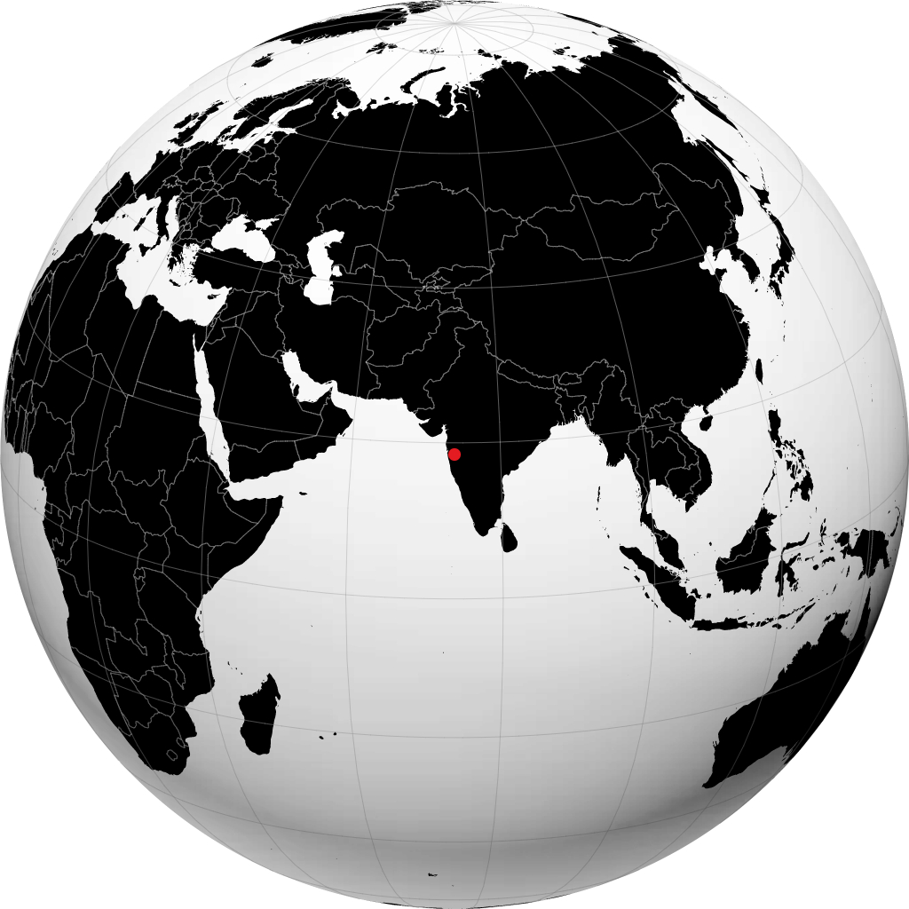 浦那 在地球仪上