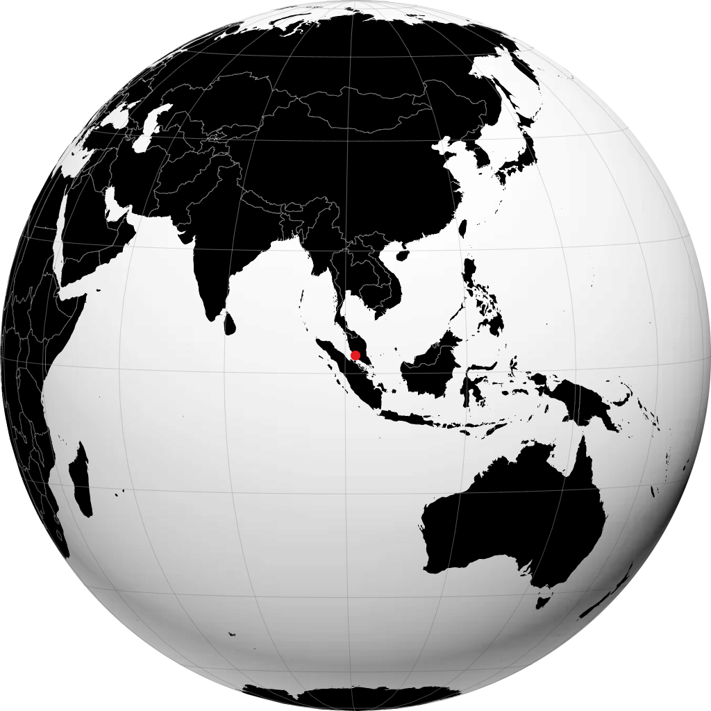 布城 在地球仪上