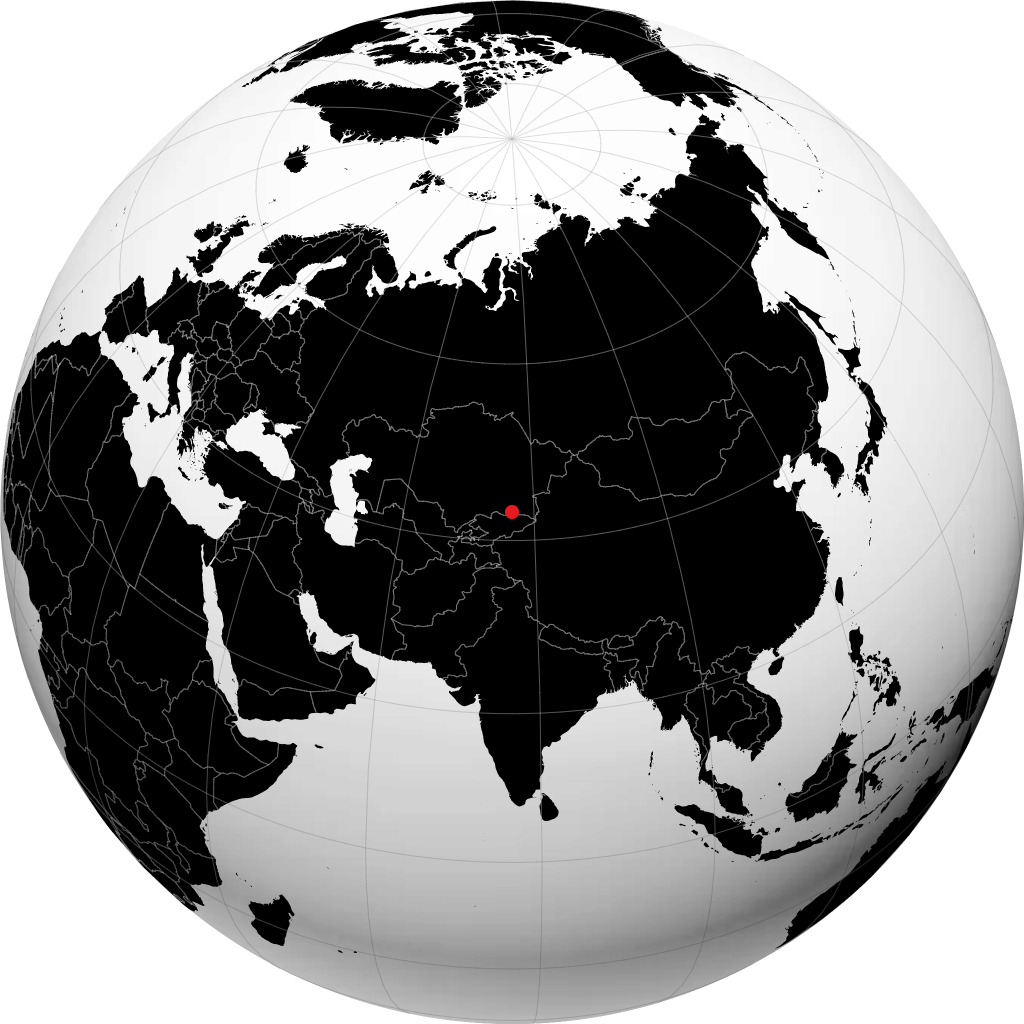 卡斯克伦 在地球仪上