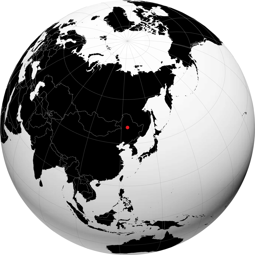 齐齐哈尔 在地球仪上