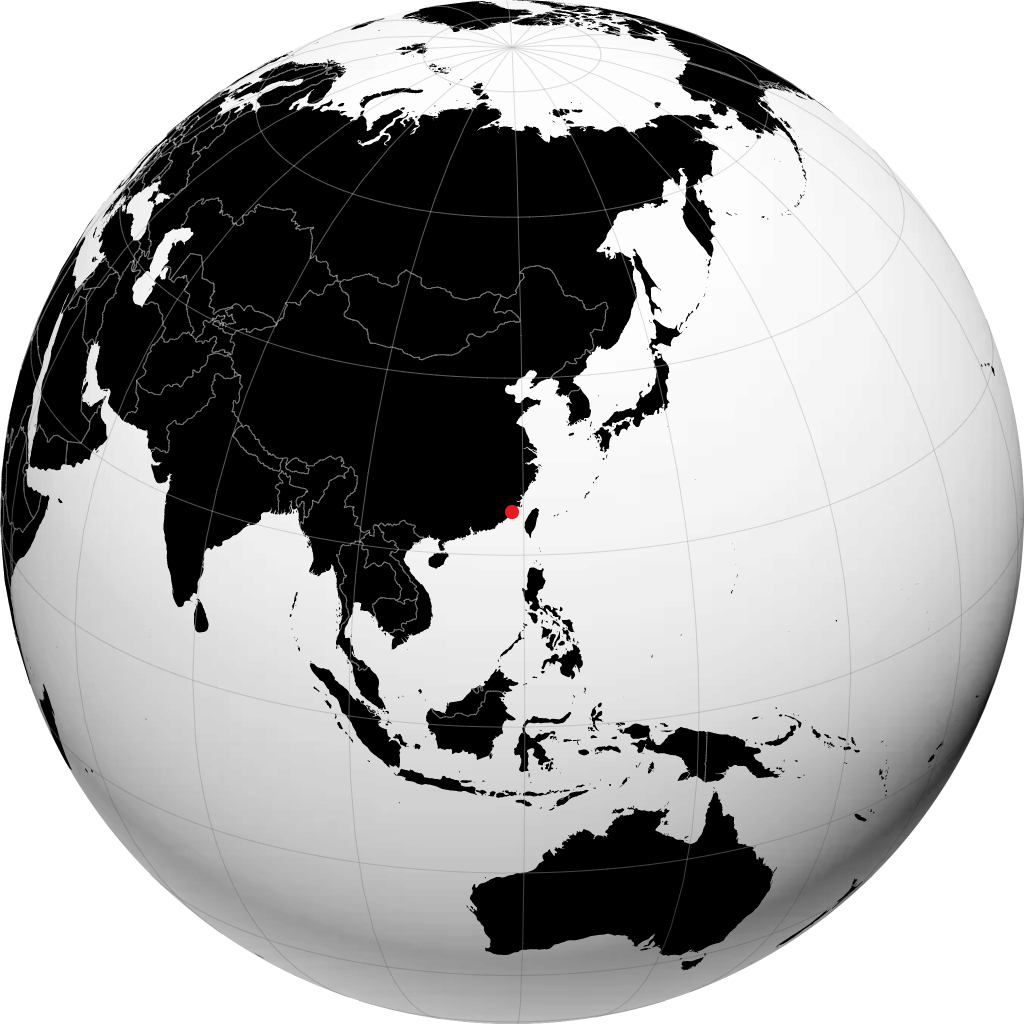 泉州 在地球仪上