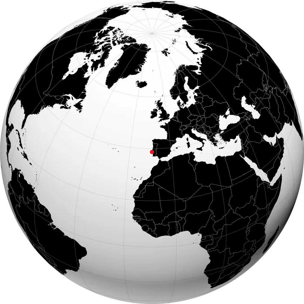 克卢什 在地球仪上