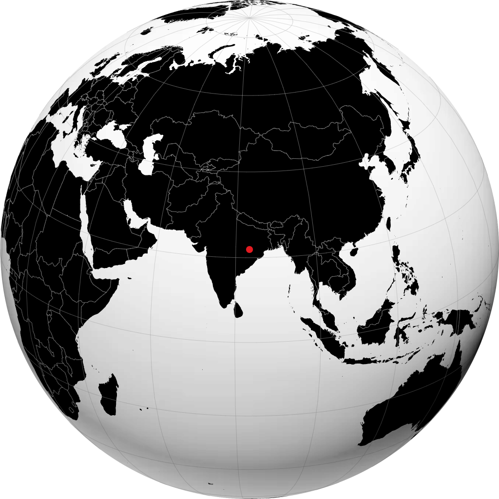 赖加尔 在地球仪上
