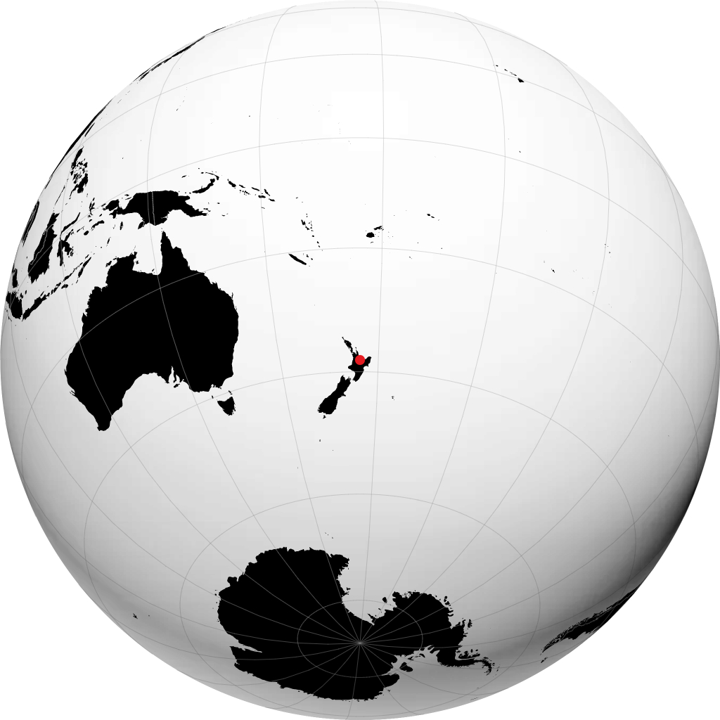 罗托鲁瓦 在地球仪上