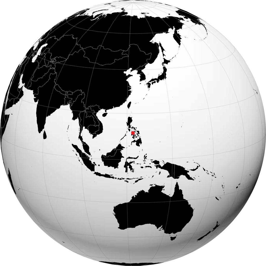 罗哈斯 在地球仪上