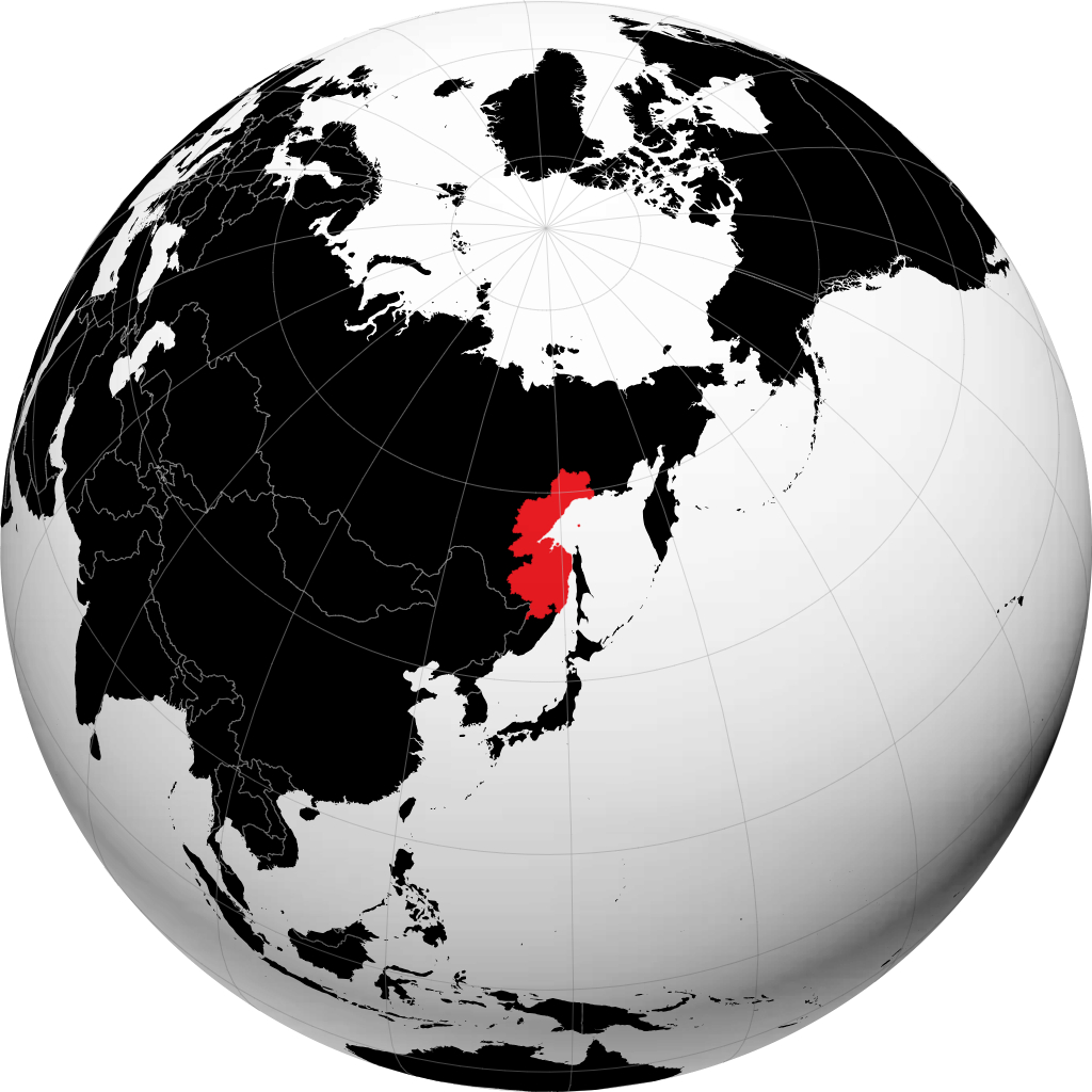 哈巴罗夫斯克边疆区 在地球仪上