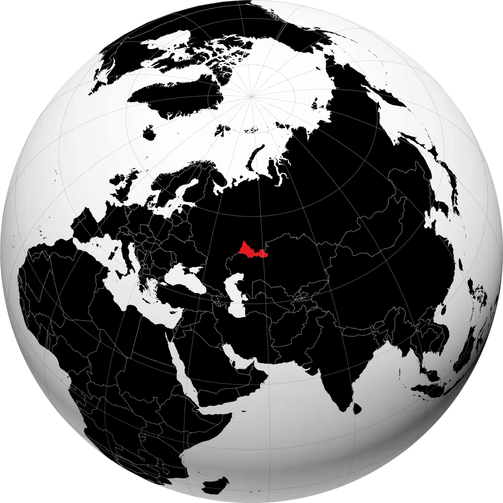 奥伦堡州 在地球仪上