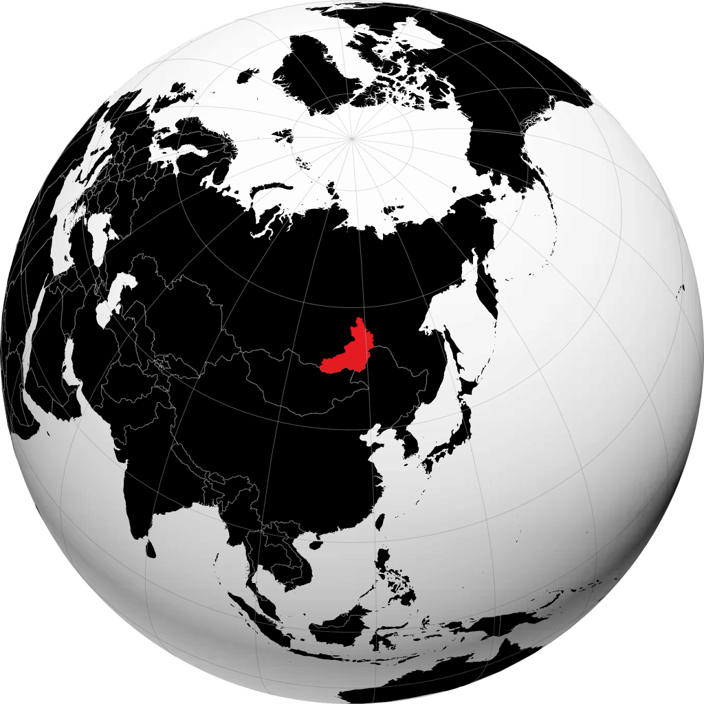 外贝加尔边疆区 在地球仪上