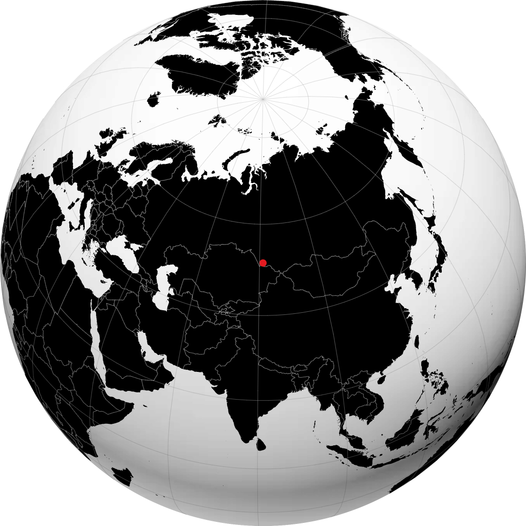 鲁布佐夫斯克 在地球仪上