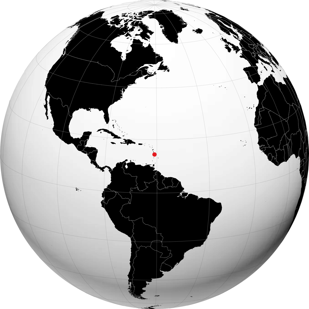 圣吕斯 在地球仪上