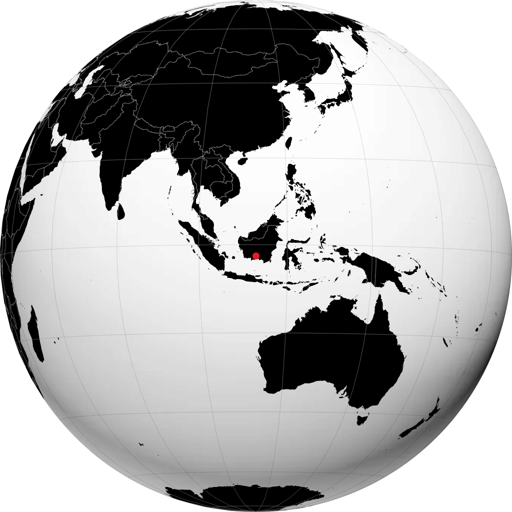 三必 在地球仪上