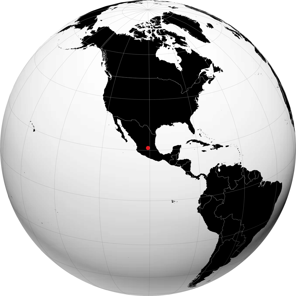 圣米格尔-德阿连德 在地球仪上