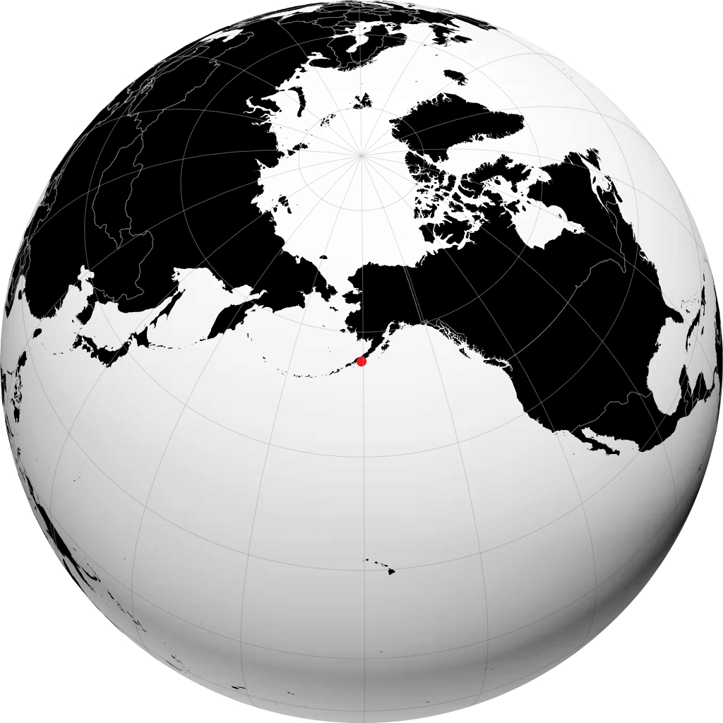 桑德波因特 在地球仪上