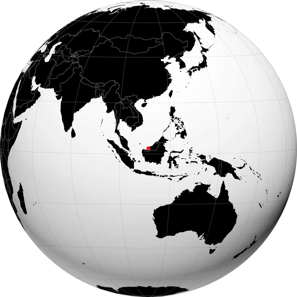 沙里凯 在地球仪上