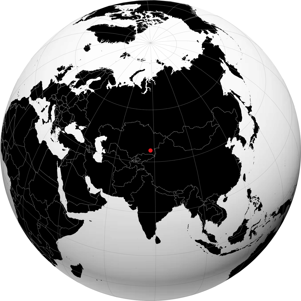 萨雷奥泽克 在地球仪上