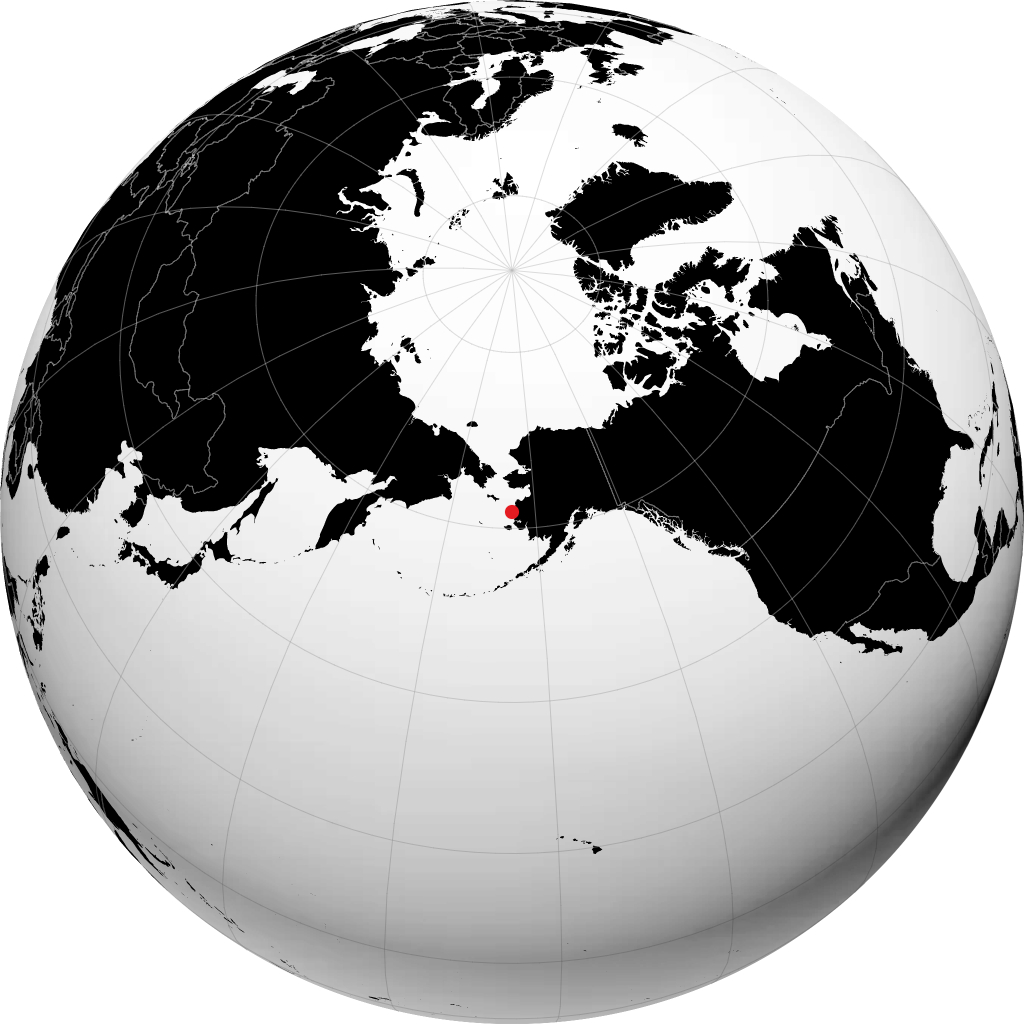 斯卡蒙湾 在地球仪上