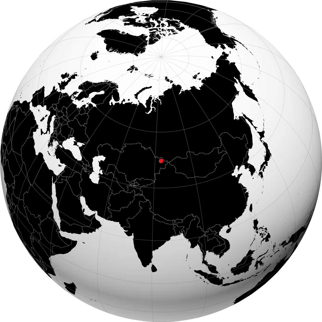谢列布里扬斯克 在地球仪上