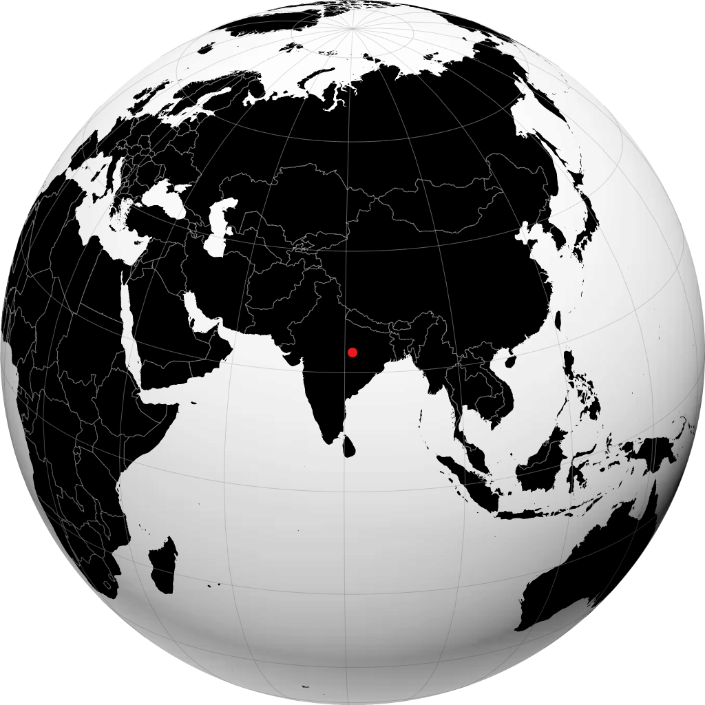 沙赫多尔 在地球仪上