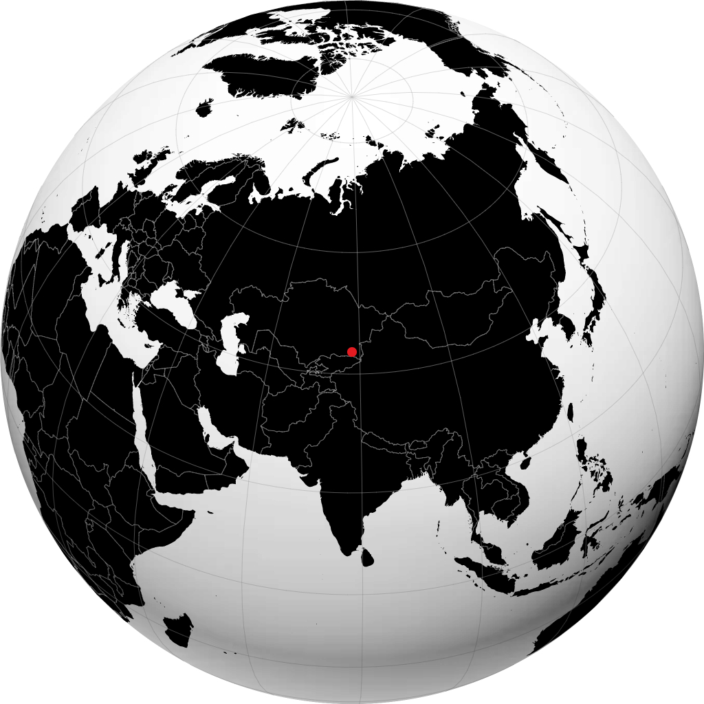 谢列克 在地球仪上