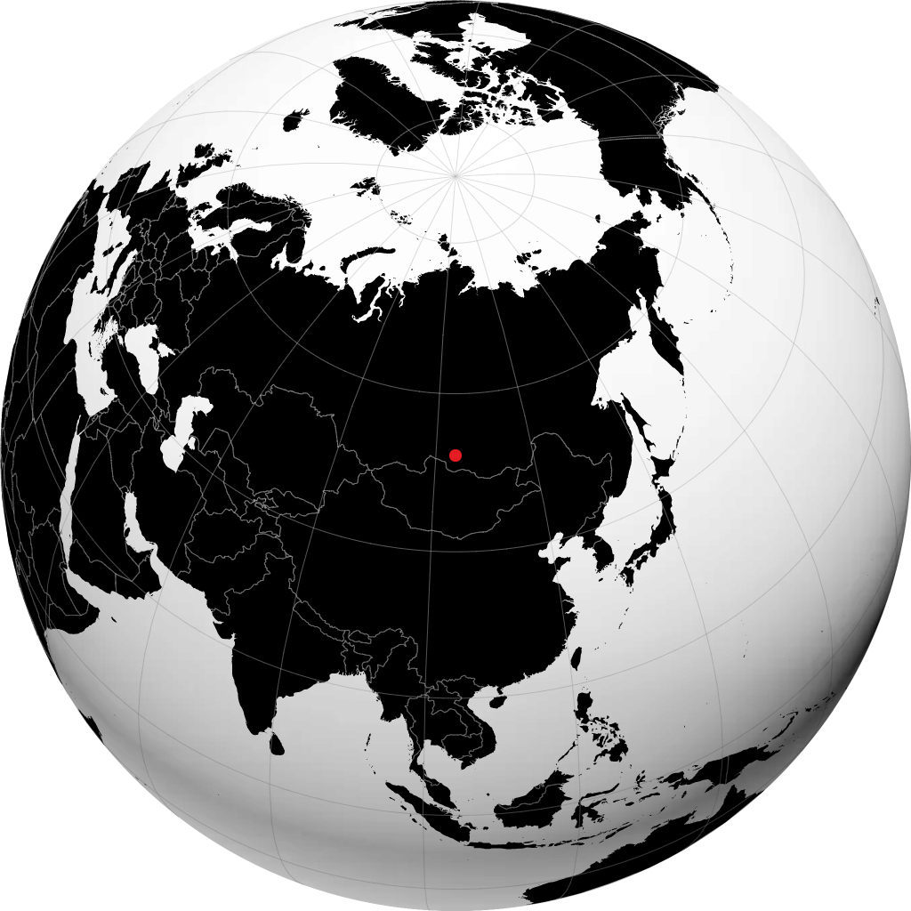 谢列霍夫 在地球仪上