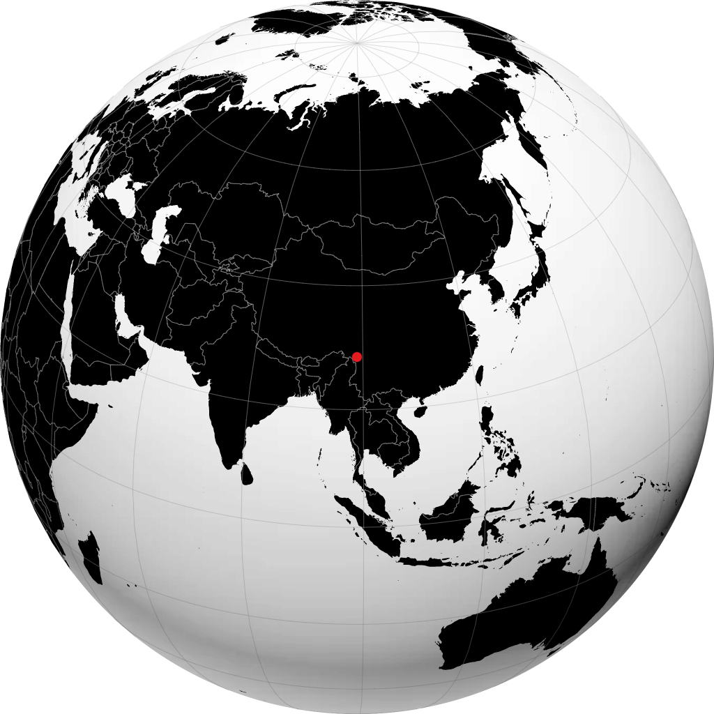 升平 在地球仪上