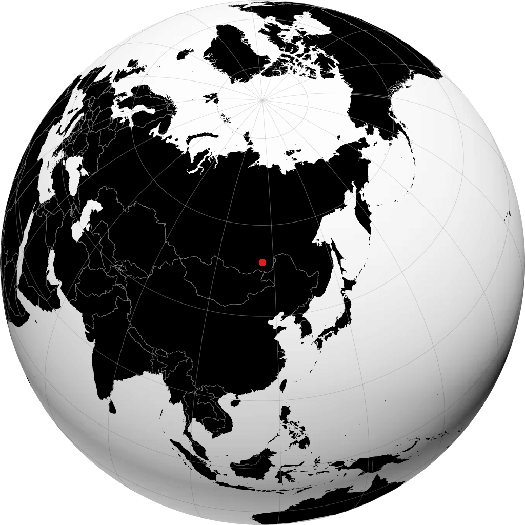 希尔卡 在地球仪上