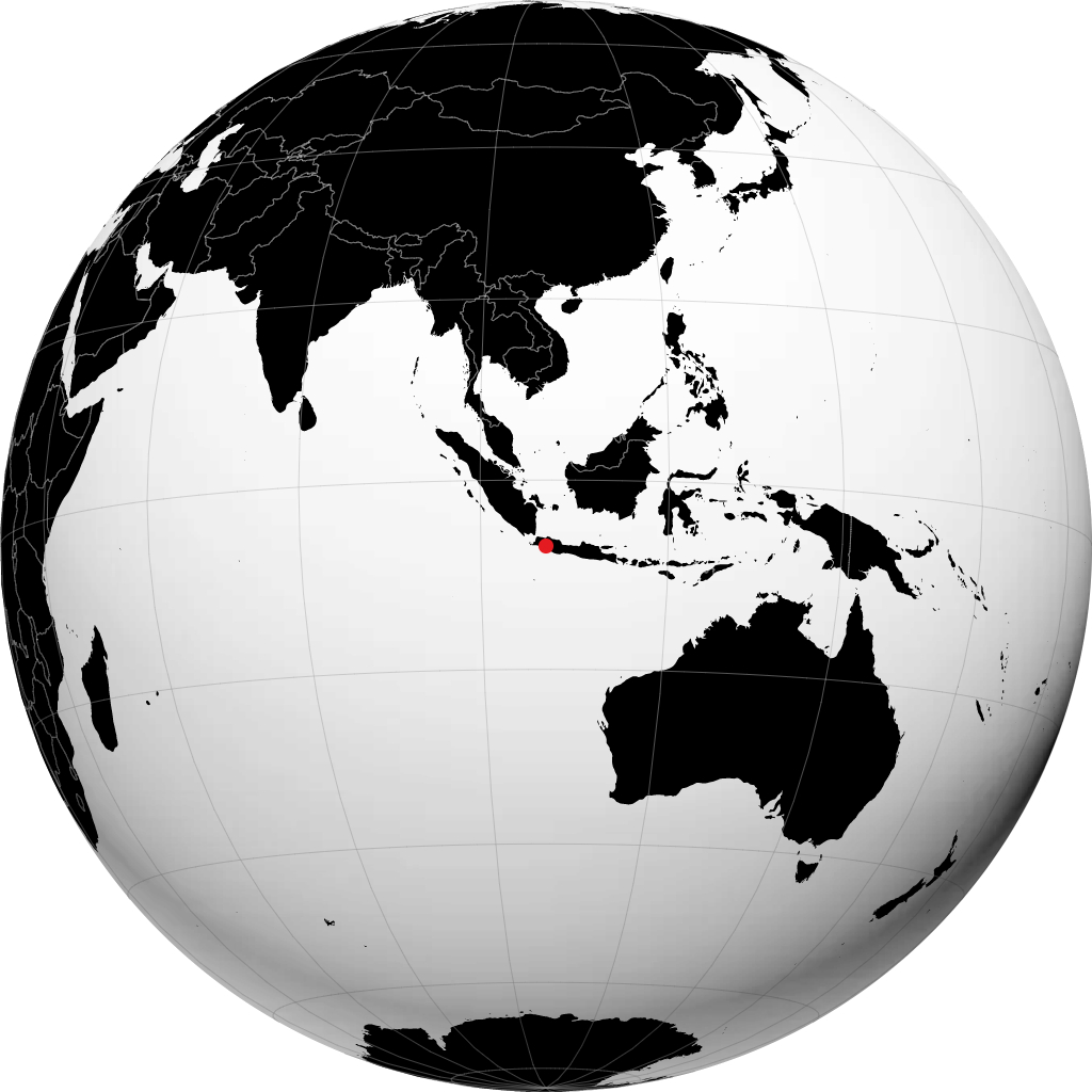 苏卡布米 在地球仪上