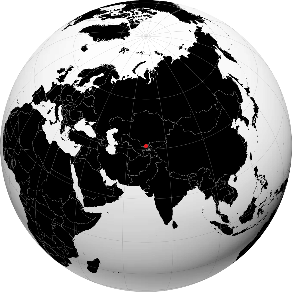 塔什干 在地球仪上