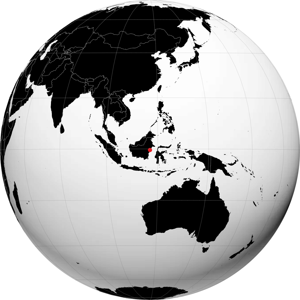 登加龙 在地球仪上