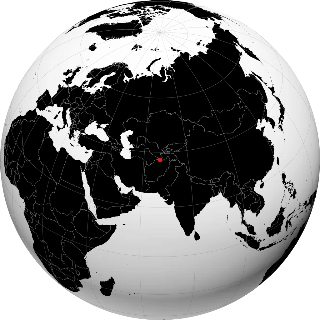 铁尔梅兹 在地球仪上